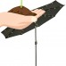 Deluxe Solar Powered LED Lighted Patio Umbrella - 9' - By Trademark Innovations (Gray)   565579750